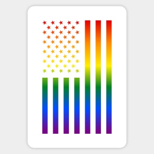 Rainbow American Flag LGBTQ Pride Sticker